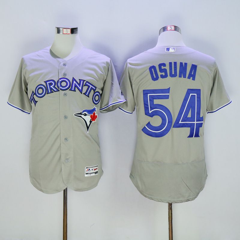 Men Toronto Blue Jays 54 Osuna Grey MLB Jerseys